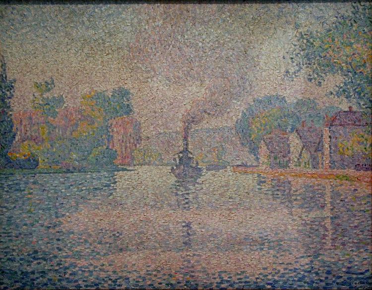 Paul Signac LHirondelle Steamer on the Seine china oil painting image